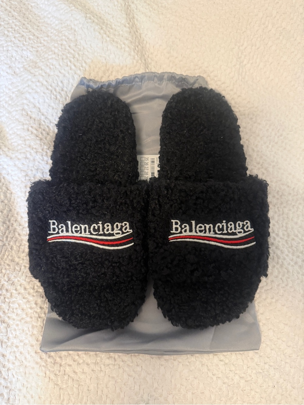 Black balenciaga slides